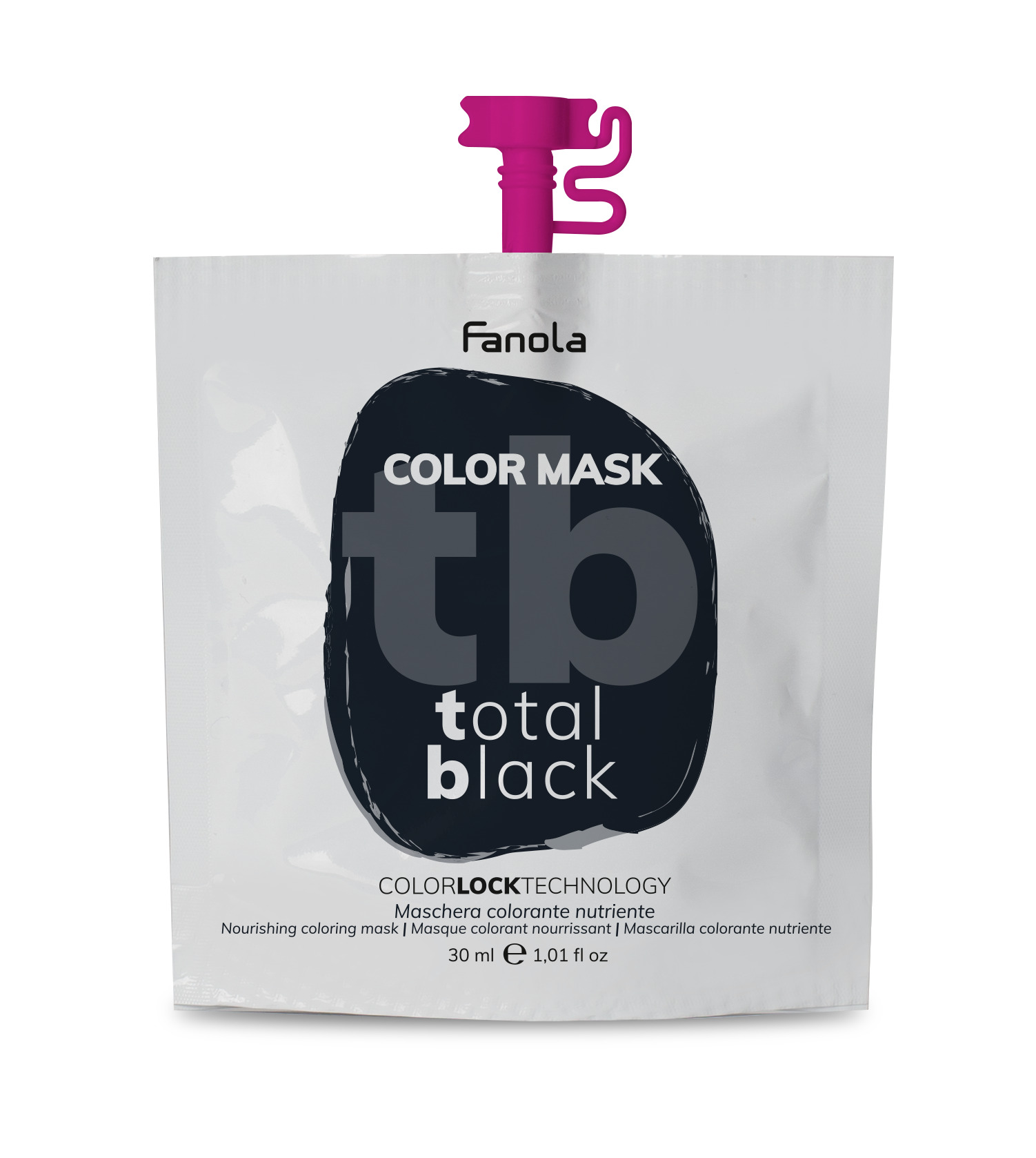 Fanola Color Mask Black — зволожуюча тонуюча маска для волосся, 30 мл